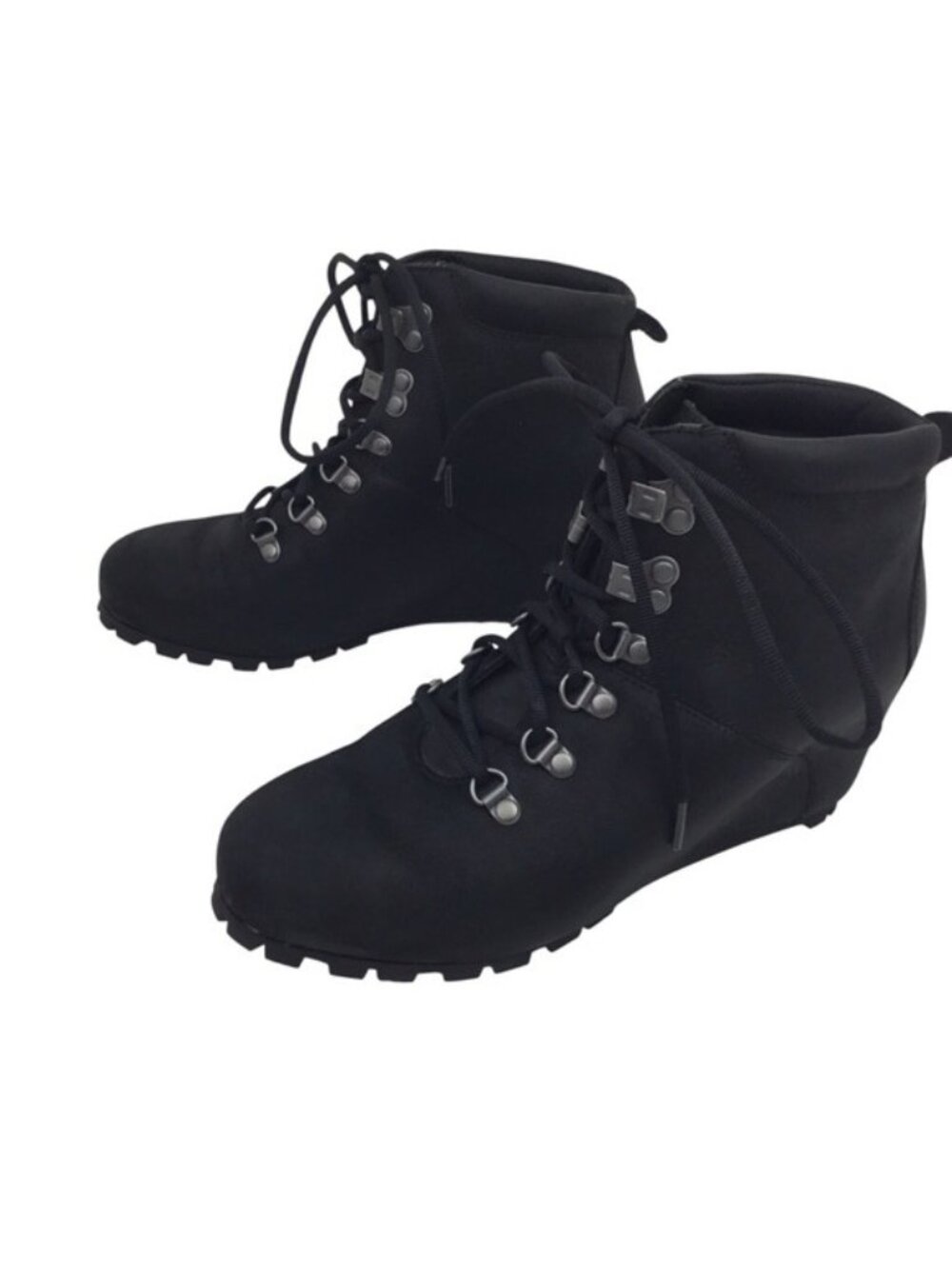 Merrell Tremblant Wilderness Hidden Wedge Leather Black Ankle Boots Womens 8